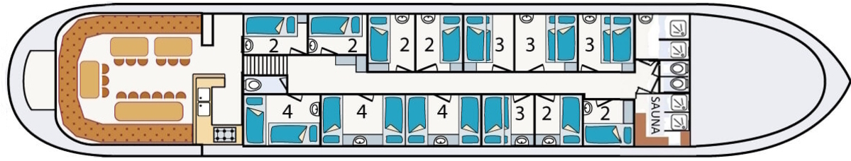 Floor plan Sailing ship - Storebælt