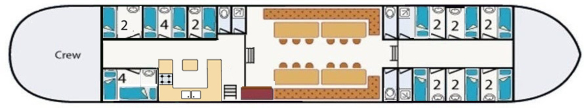 Floor plan Sailing ship - De Sudwester