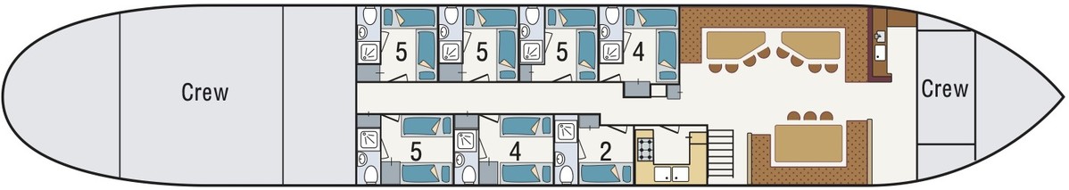 Floor plan Sailing ship - Ortolan