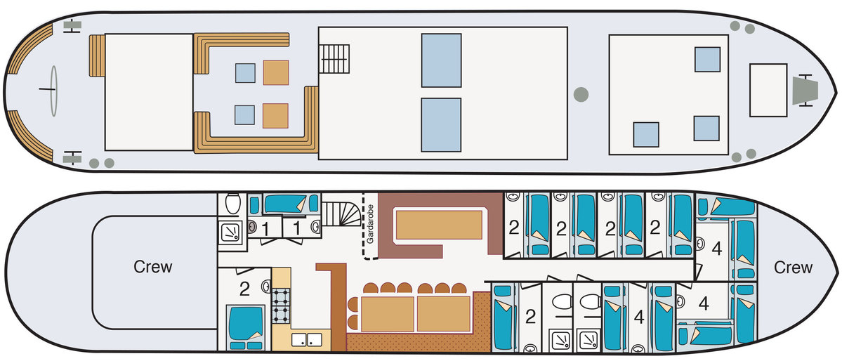 Floor plan Sailing ship - Grote Jager