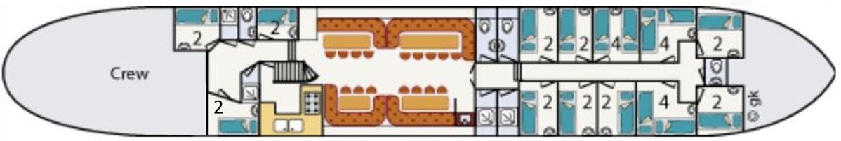 Floor plan Sailing ship - Iselmar-32