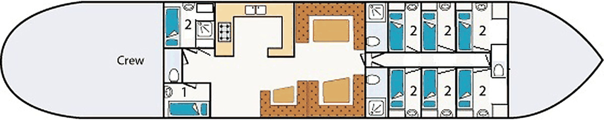 Floor plan Sailing ship - La-Bohème 2027