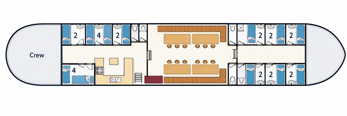 Floor plan Sailing ship - De Sudwester