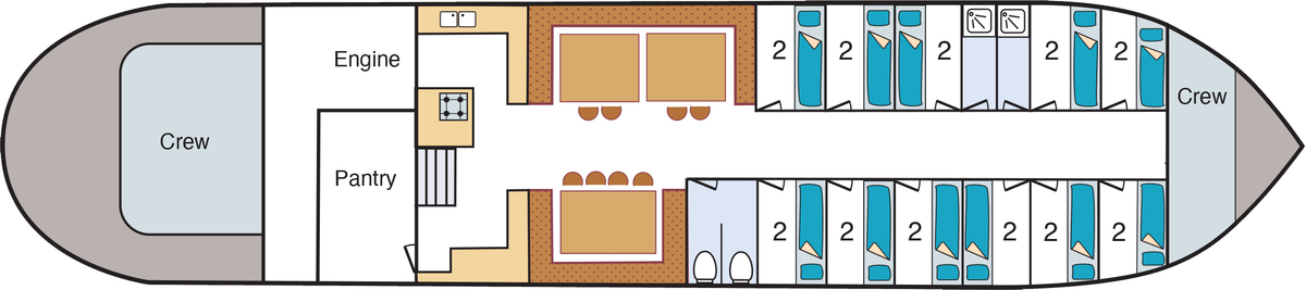 Floor plan Sailing ship - Avontuur
