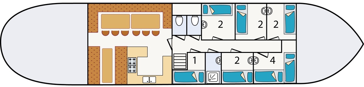 Floor plan Sailing ship - Vertrouwen Enkhuizen